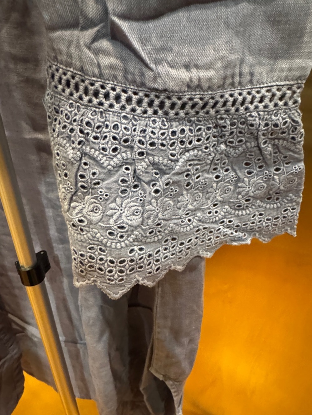 Blue Lace-Sleeve  Robe Kimono - Picture 2 of 10